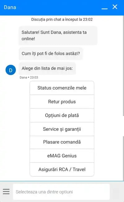 eMag help chat live online